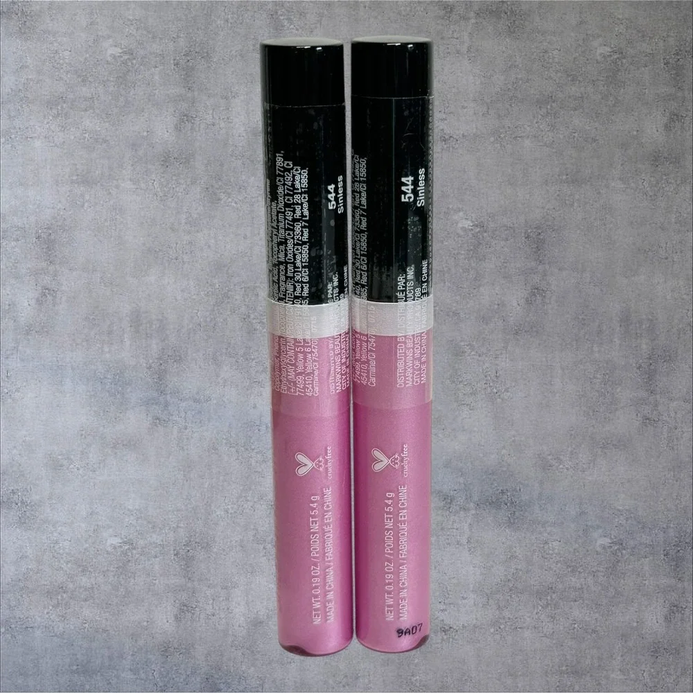 Wet n‎ Wild MegaSlicks Lip Gloss 544 Sinless Lot 2 Berried Treasure Pink NEW
